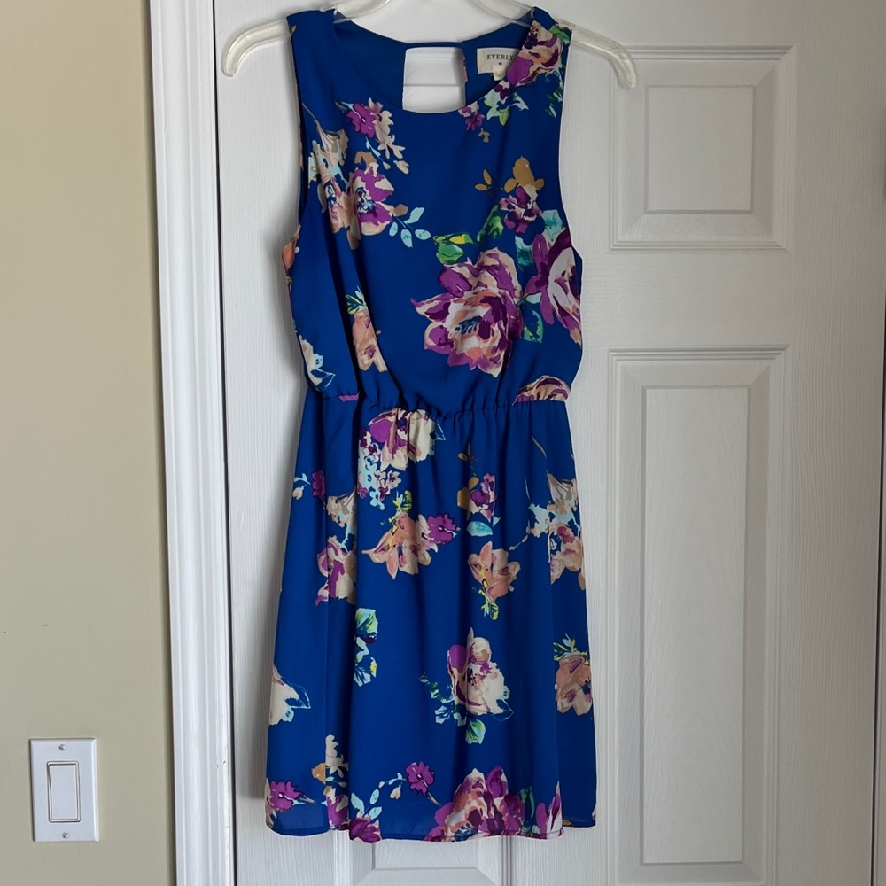 Everly Blue Floral Dress